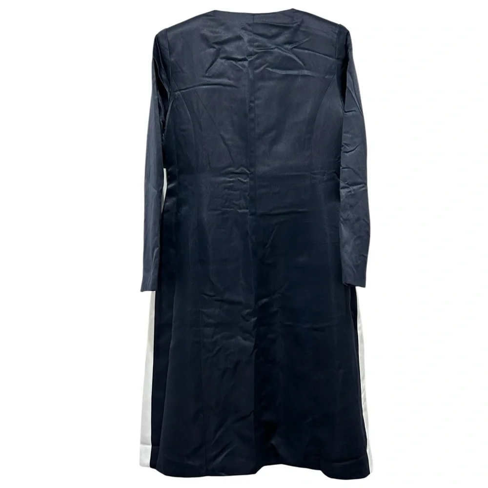 Ashro Jacket Dress Set Mother Of The Bride Formal Navy White Midi Wmns 6 NWOT - Picture 11 of 16